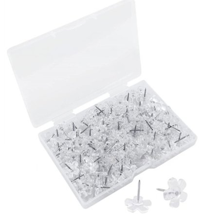 100 kpl kukkia ompeluneulat kirkkaalla laatikolla tikkausneulat Kukkien pään työntöneulat Karttaneulat kankaiden ompelemiseen tee-se-itse askartelu