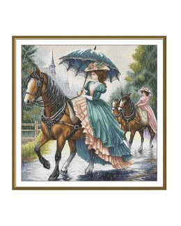 Stickpackung Bild Die Frau im Regen