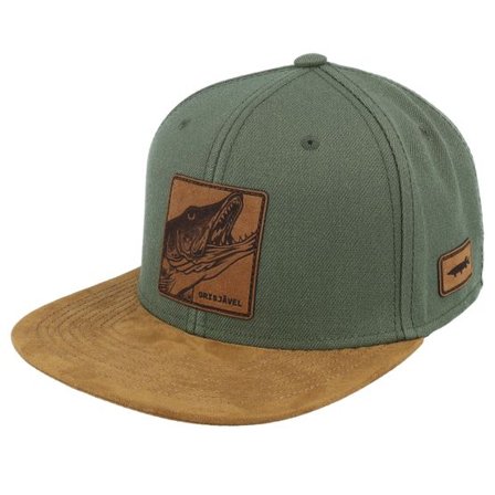 Skillfish - Grön snapback Keps - Grisjävel Laser Suede Olive Snapback @ Hatstore