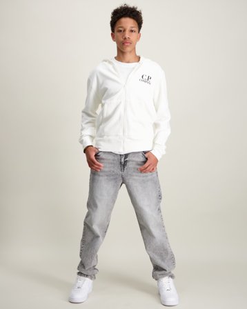 C.P. Company ZIP SWEATSHIRT/HOOD Biały Bluzy z kapturem Chłopiec - Kids Brand Store