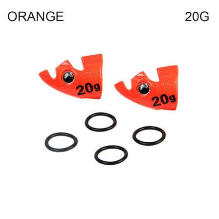 Tre Reker Vekt Sinker Fiske Agn Tackle 20GORANGE ORANGE