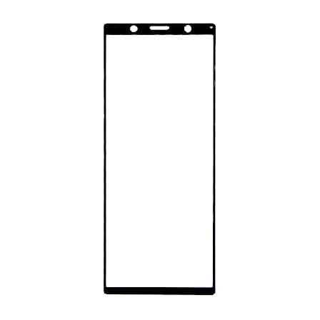 Skärmskydd Sony Xperia 5 - Härdat Glas Svart (miljö)