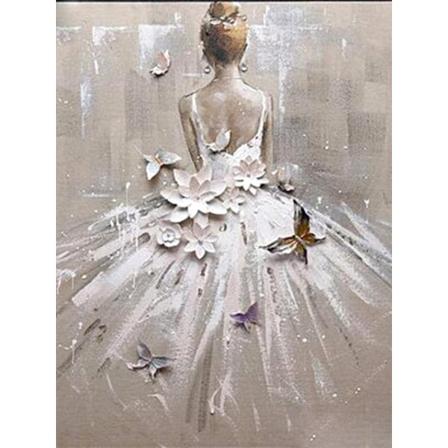 30x40cm 5D DIY Diamantmaleri Full, Ballerinaen#A, DIY Diamant Rhinestone