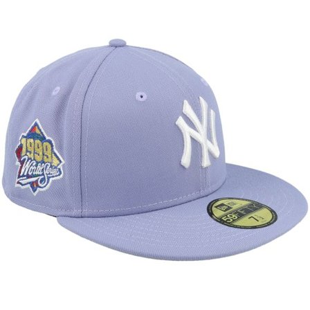 New Era - MLB Lila fitted Keps - New York Yankees Peak Prestige 59FIFTY World Series 99 Lavender Fitted @ Hatstore