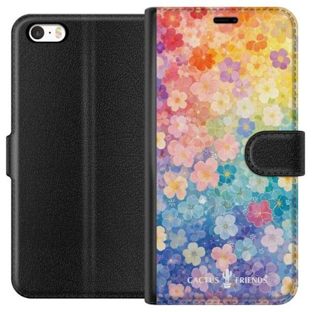 Yhteensopiva Lompakkokotelo Apple Apple iPhone SE (2016) Cactus and Friends – RainbowBloom