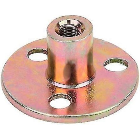 5 stk. 3-Huls Flangemøtrik M6/m8/m10 3-Huls Brad T-Møtrik Galvaniseret Jern Rund Base T-Møtrik(m6) (FMY)