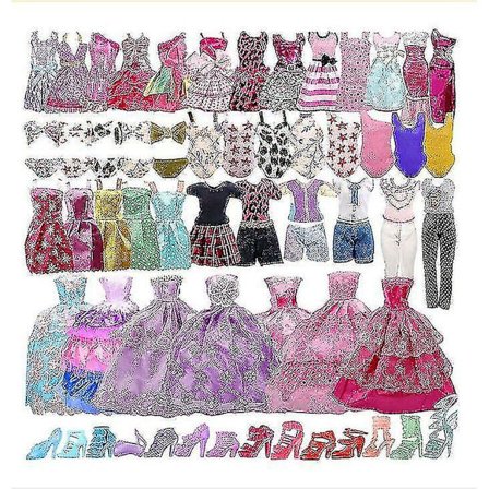 Tøj til Barbie,35 stk Barbie dukketøj Wuqx