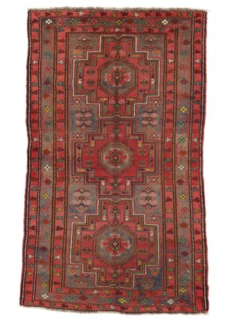 Hamadan Matot Käsinsolmittu 135X230 Matto Tummanpunainen/Ruskea Persia