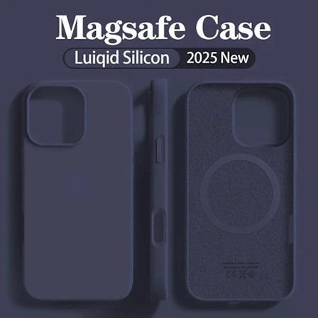 Magnetiskt flytande silikonskal för Apple iPhone 16 15 14 13 12 Pro Max 16 Plus Max för Magsafe trådlös laddning Mjukt skydd