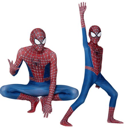 Mub- High quality Remy Tony Spiderman adult children cosplay jumpsuit Halloween cosplay costume