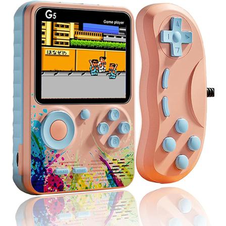 Retro Handhållen Spelkonsol Med 500 Klassiska Fc-spel (rosa)