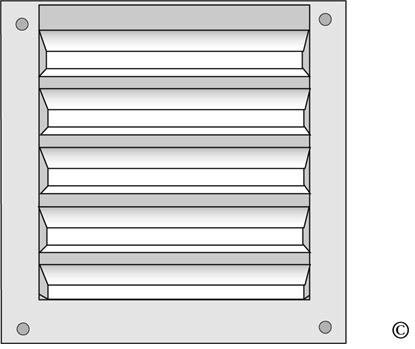 Fresh 80 Fyrkantsgaller vit, 115 mm, Ventilation
