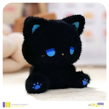 Cute Plush Cat Sitting Doll - High-Quality Cartoon Plush Toy for Desk, Gift for Friends
