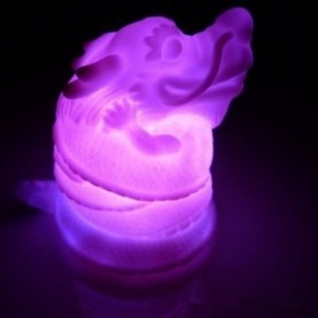 LED-blitz, syv farver kreativ tegneserie, tolv stjernetegn, drage, hurtig blinkende, farveskiftende natlys