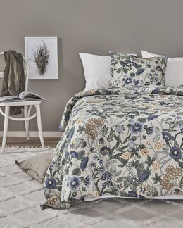 Pussilakanasetti Painettu kukkakuvio Blombacken 2 osaa Sininen