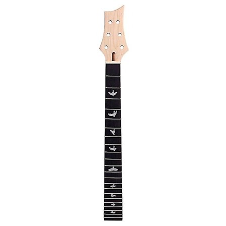 Ny 1 stk. Guitarhals Massivt Træ Løn 22 Bund 24,75 Tommer Truss Rod Til Elektrisk Guitar, Sort Farve