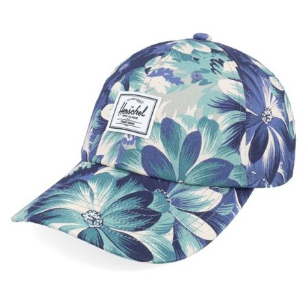 Herschel - Blå unconstructed Keps - Sylas Classic Cap Floral Tapestry Dad Cap @ Hatstore