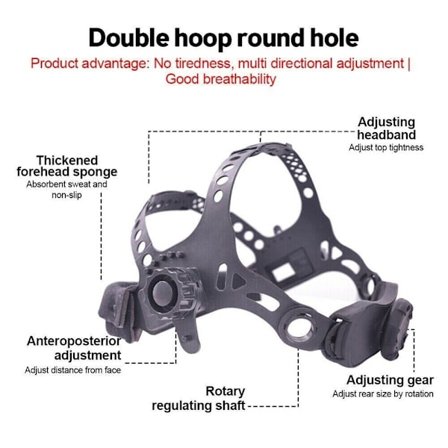 Hitsauskypärän päänauhan hitsauspinnan cover 3 3