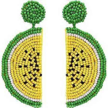 Sødt Vandmelon-Beads Dangle Stud Øreringe til Kvinder Teen Piger Sjove Frugt Bohemian Statement Resin Drop Øreringe Mode Smykker