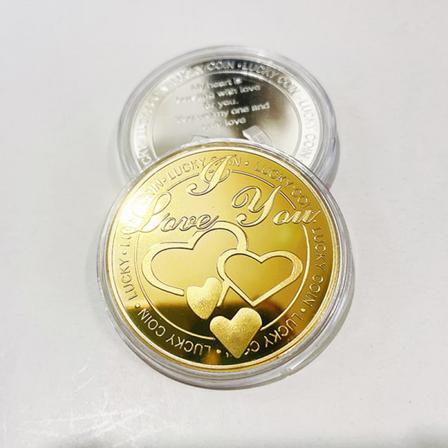 Grattis På Födelsedagen Märke Silver Och Guldpläterade Mynt Metallmärke L