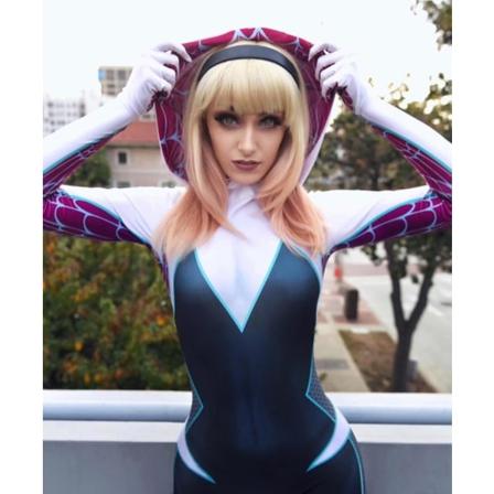 Halloween Gwen Stacy Cosplay kostym Kvinnlig Flickor Kvinna Hjälte Zentai Kostym Hel Body Vuxna Barn Jumpsuit Hög kvalitet Size for Women XXL