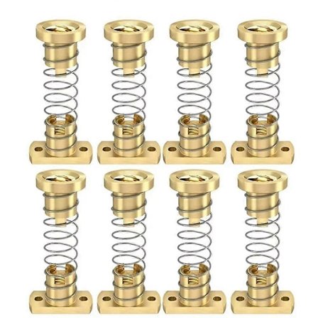 8st Z T8 Anti-glapp Fjäderbelastad Mutter Eliminering Mässingsmuttrar för Uppgradering 3 3s Pro V2 -10 3D-skrivare