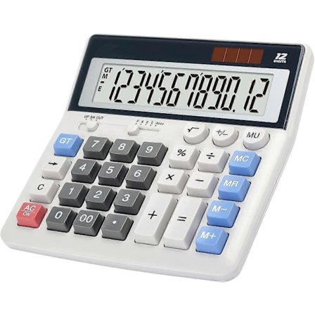 2025 Ny Kalkulator store taster stor skjerm 12-sifret bordkalkulator kontorkalkulator