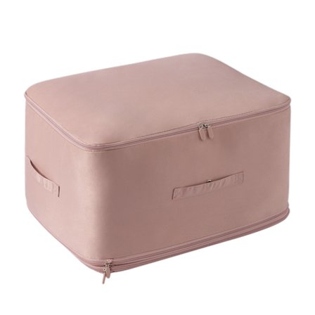 Quilt dunrock förvaringsväska med dragkedja Hushållskläder Organizer Bin för lakan täcken