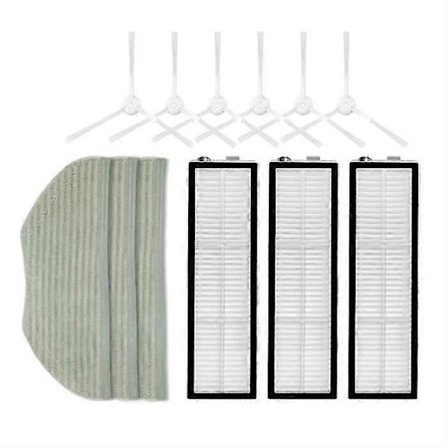 12 st HEPA-filter Mopp Sidoborste kompatibel med Anti-Winding Sop- och Dragrobotdammsugare STFCR01SZ