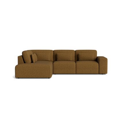 Messina Ecksofa, links in Mito Gelb, einfarbiges modernes Design, bequeme Polsterung, stilvolle Wohnlandschaft für Zuhause, Qualität, 80cm