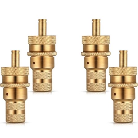 4 kpl Universaali Offroad Messinki Rengaspaineenlaskijasarja Automaattinen 6-30psi Rengaspaineen Vapautusventtiili Paineenalennusventtiilisarja