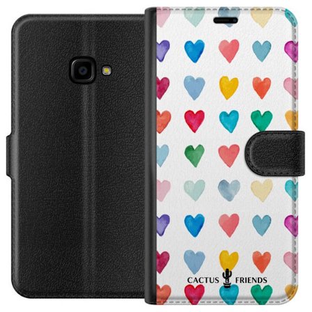 Kompatibelt Lommeboketui til Samsung Samsung Galaxy Xcover 4 Cactus and Friends - Watercolor Love Grid