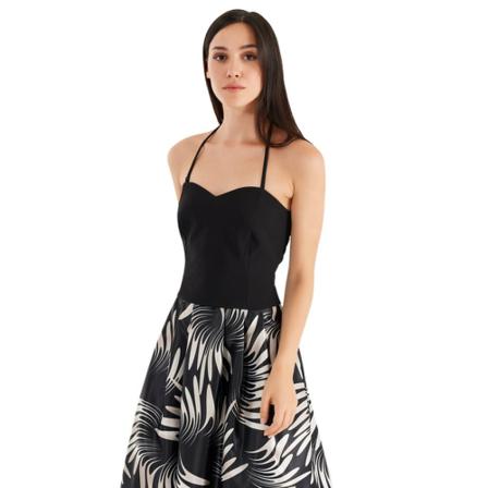 Rinascimento Top Crop - , Zwart , Dames , Maat: L