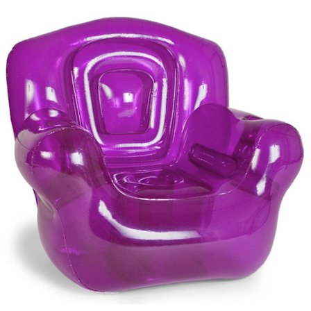 Transparent transparent uppblåsbar soffa sits enkel uppblåsbar stol innergård