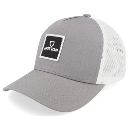 Brixton - Grijs trucker Cap - Alpha Block X C Mp Mesh Cap Pebble/White Trucker @ Hatstore