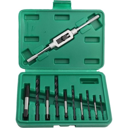 Utdragare för trasiga skruvar, 11 delar, borr och utdragarsats för trasiga skruvar, verktyg för borttagning av bultar och fästelement