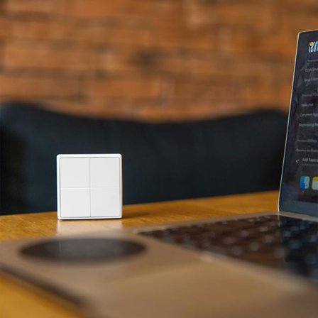 Shelly Plug & Play "Blu Wall" Switch 4 Wandtaster 4-fach 16 Aktionen WeiÃŸ