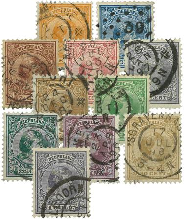 Nederland 1893-1894 - NVPH 34-44 - Gebruikt