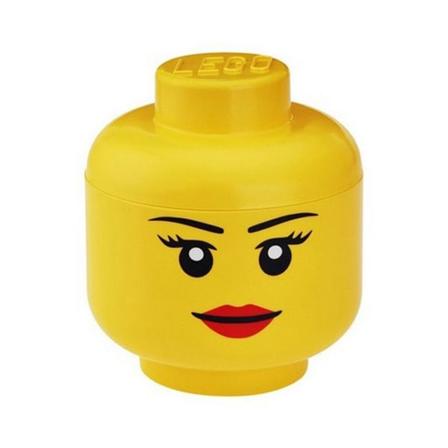 Lego Head Förvaringslåda 19cm X 16cm Gul