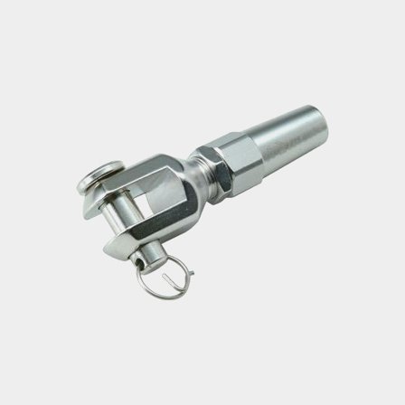 Valsfri gaffelterminal Blue Wave, 95 mm, Ø12 mm, passar vajer Ø6 mm