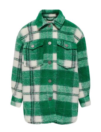 Kognewandrea Long Shacket Cp Otw Green Kids Only