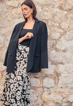 BUBBLEROOM Denice oversized blazer Black Klær