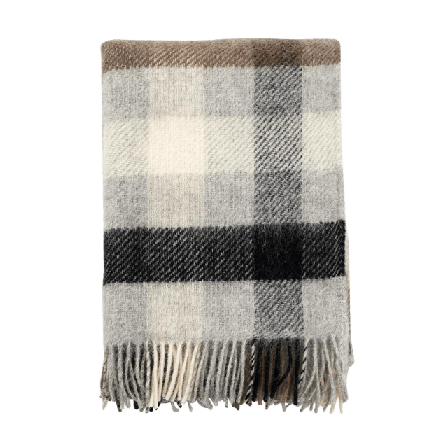 Klippan Gotland ullpläd 130x200 cm Multifärgad Filtar & plädar Grå