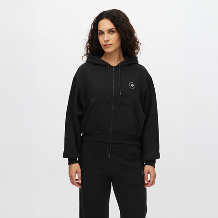 Röhnisch Base Hettegenser med Glidelås Svart