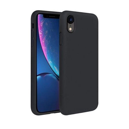 Liquid Silicone Case For iPhone XR Black