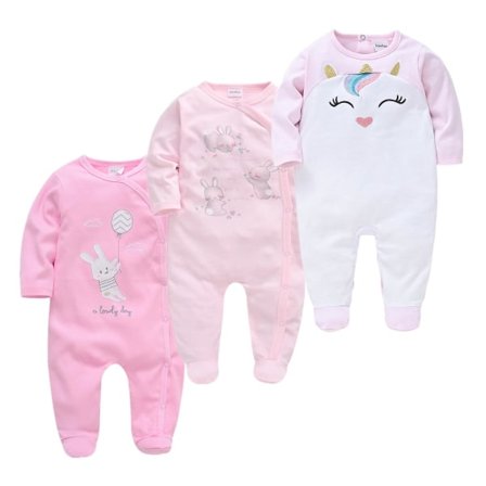 Vår Baby Pyjamas Flickor Pojkar Jumpsuit 153 % Bomull Andningsbar Mjuk Jumpsuit Khaki 3-6M_paris