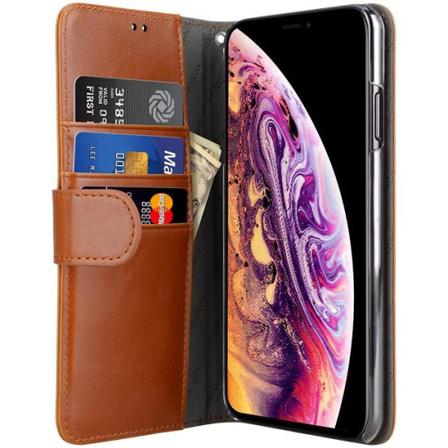 Melkco" Wallet Iphone Xs Max Plånboksfodral - Brun Brun