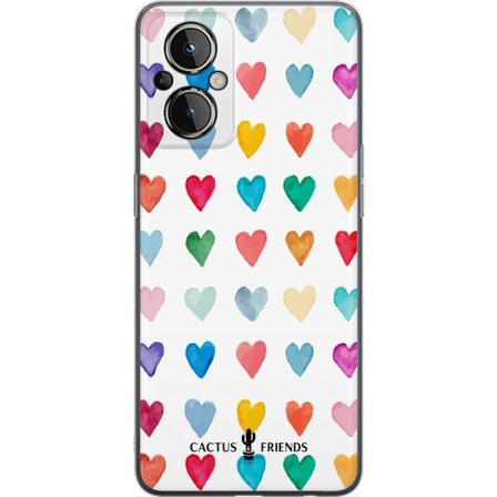 Yhteensopiva Puhelinkuori OnePlus OnePlus Nord N20 5G Cactus and Friends - Watercolor Love Grid