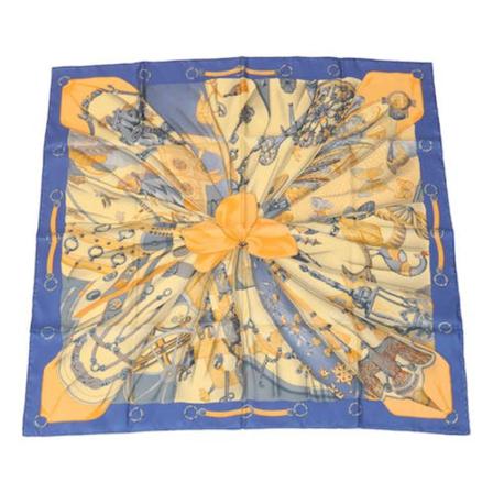 Hermès Vintage, Pre-owned Scarf Blauw, Dames, Maat:ONE Size