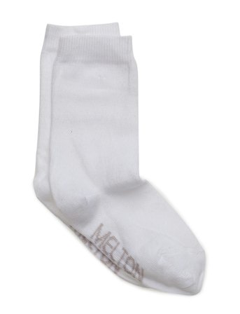 Melton Cotton Socks - White - 17/19